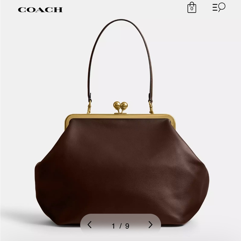 Coach Large Kisslock Frame Bag - Picture 5 of 7